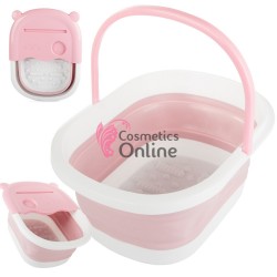 Cadita pliabila pentru pedichiura din plastic cu silicon , Cod VK 01808 Roz